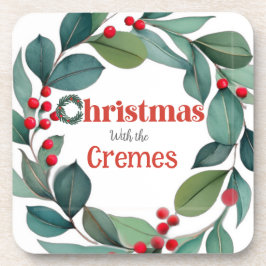 Kerst Holly krans Sierkussen Bier Onderzetter