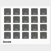 Kerst Holly Krijtbord Letters Vierkante Sticker (Vel)