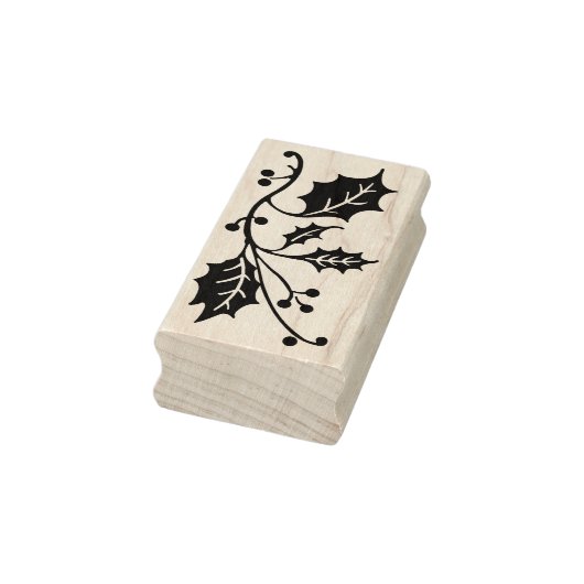 kerst holly kunststempel rubberstempel (Stempel)