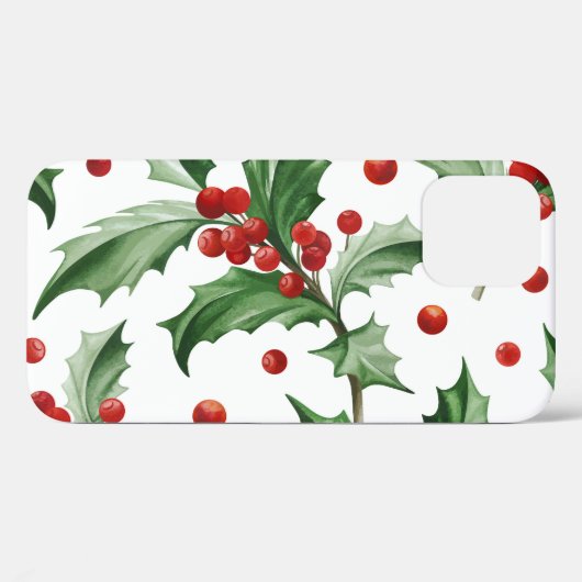 Kerst Holly laat naadloos symbool Case-Mate iPhone Case (Achterkant (horizontaal))