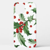 Kerst Holly laat naadloos symbool Case-Mate iPhone Case (Achterkant)