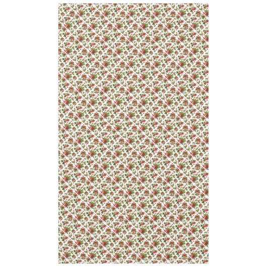 Kerst Holly Leaves, Berries & Bells Tafelkleed (Voorkant)