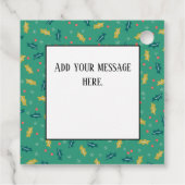 Kerst Holly Leaves & Berries met Snowflakes Bedankjes Labels (Achterkant)