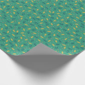 Kerst Holly Leaves & Berries met Snowflakes Cadeaupapier (Hoek)