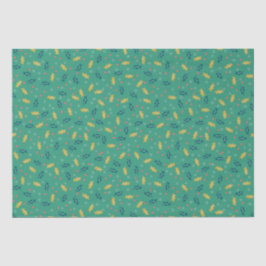 Kerst Holly Leaves & Berries met Snowflakes Tissuepapier