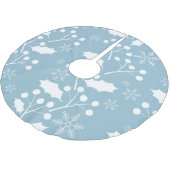 Kerst Holly Leaves en Berries Kerstboom Rok (Gekanteld)