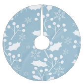 Kerst Holly Leaves en Berries Kerstboom Rok (Voorkant)