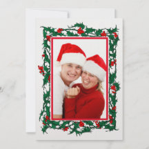 Kerst Holly met bessen Border Foto