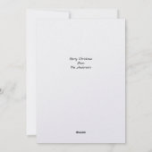 Kerst Holly met rode bessen grens foto Feestdagenkaart (Achterkant)