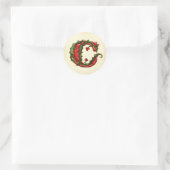 Kerst Holly Monogram C Envelop Afdichtingen Ronde Sticker (Tas)