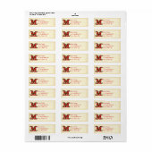 Kerst Holly Monogram M Etiket (Full Sheet)