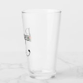 Kerst Holly Monogram R Gepersonaliseerd Bier Glas (Links)