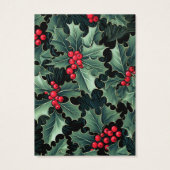 Kerst Holly Oorbel Display Kaart (Achterkant)