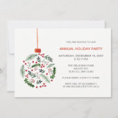 Kerst Holly Ornament feestdag Kaart (Voorkant)