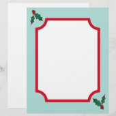 Kerst Holly Papier (Voorkant / Achterkant)