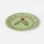 Kerst Holly Papier Borden Papieren Bordje (Gekanteld)