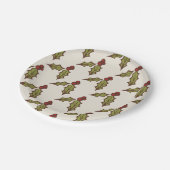 Kerst Holly Papier Borden Papieren Bordje (Gekanteld)