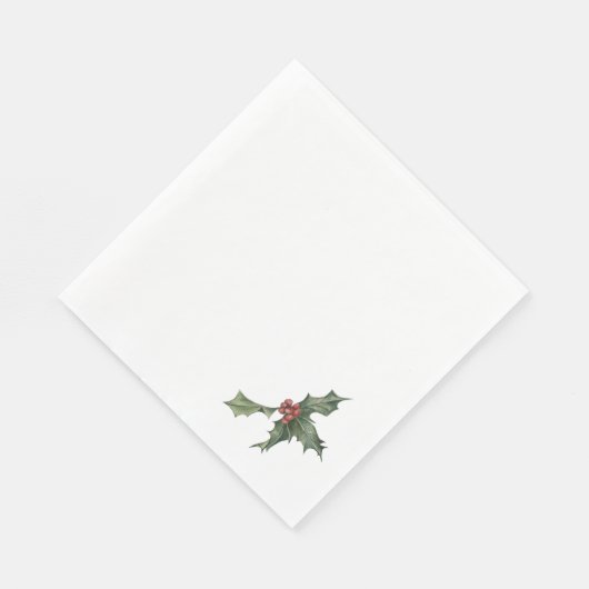 Kerst Holly papier servetten servetten (Hoek)