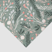 Kerst Holly Patroon Tissuepapier (Detail)