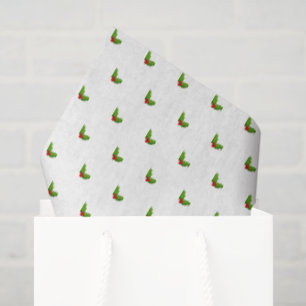 Kerst Holly Patroon Vakantie Gift Wrap Fun Tissuepapier