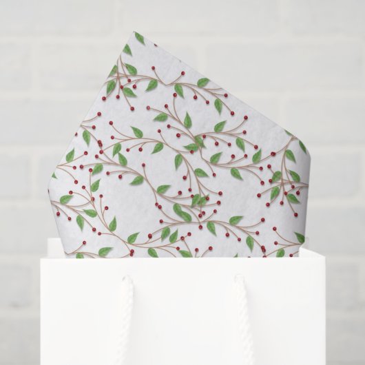 Kerst Holly patroon Vakantie tissue papier (Cadeauzakje)