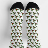 Kerst Holly Patroon Wit Sokken (Top)