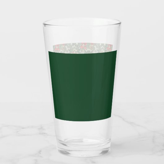 Kerst Holly Pattern Glass Tumbler (Achterkant)