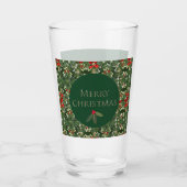 Kerst Holly Pattern Glass Tumbler (Voorkant)