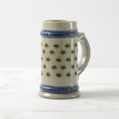 Kerst Holly Pattern Red Berries Green Leaves Bierpul (Voorkant rechts)