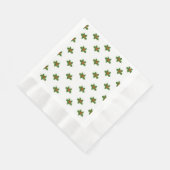 Kerst Holly Pattern Red Berries Green Leaves Servet (Hoek)