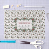 Kerst Holly Pine Mistletoe Classic Business Tissuepapier (Craft)