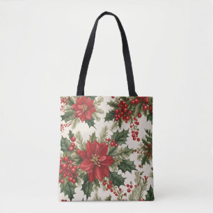 Kerst Holly & Red Berries Tas