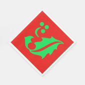 Kerst Holly Red Green Kerstmis Servetten (Hoek)