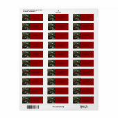Kerst Holly retour adreslabel Etiket (Full Sheet)