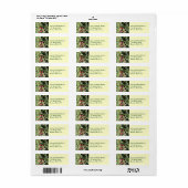 Kerst Holly retour adreslabel Etiket (Full Sheet)
