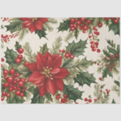 Kerst Holly & Rode bessen Tissue Papier (Voorkant)