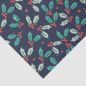 Kerst Holly Seamless Pattern Tissuepapier (Detail)