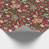 Kerst Holly, Snowflake Cookies, snoeprietjes Cadeaupapier (Hoek)