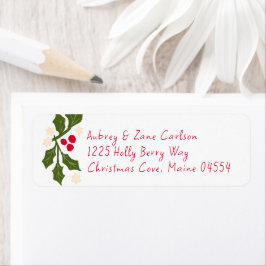 Kerst Holly Springs Retouradres Etiket
