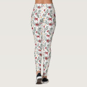 Kerst Holly, sterren en bogen Leggings (Achterkant)