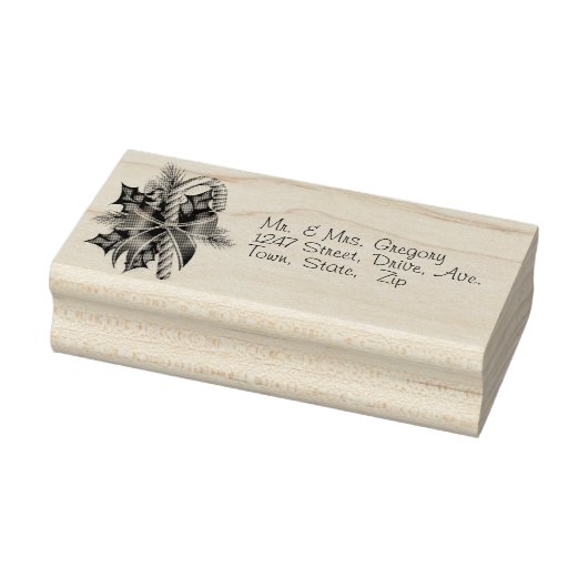 Kerst Holly Suikerstoklint Rubberstempel (Stempel)