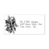 Kerst Holly Suikerstoklint Rubberstempel (Afrduk)