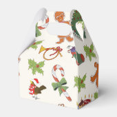 Kerst Holly, taart en Gingerbrood Man Bedankdoosjes (Achterkant)