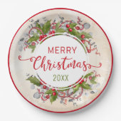 Kerst Holly Tak Papieren Bord (Voorkant)