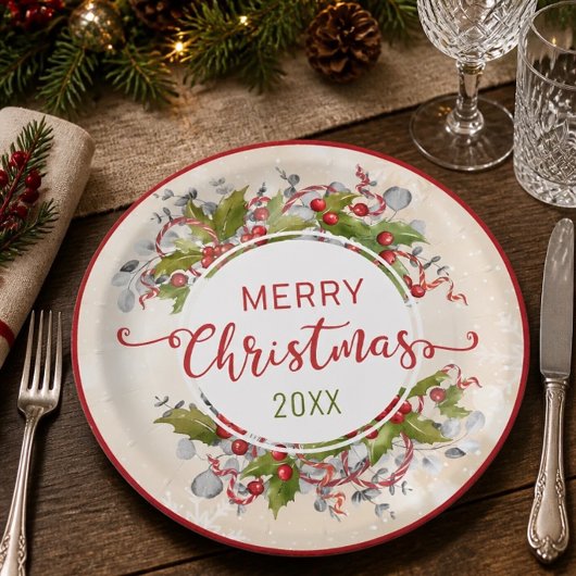 Kerst Holly Tak Papieren Bord