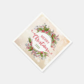 Kerst Holly Tak Papieren Servetten (Hoek)