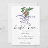 Kerst holly tak Vrijgezellenfeest Kaart (Voorkant)