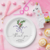 Kerst holly tak vrijgezellenfeest papieren bordje (Feest)