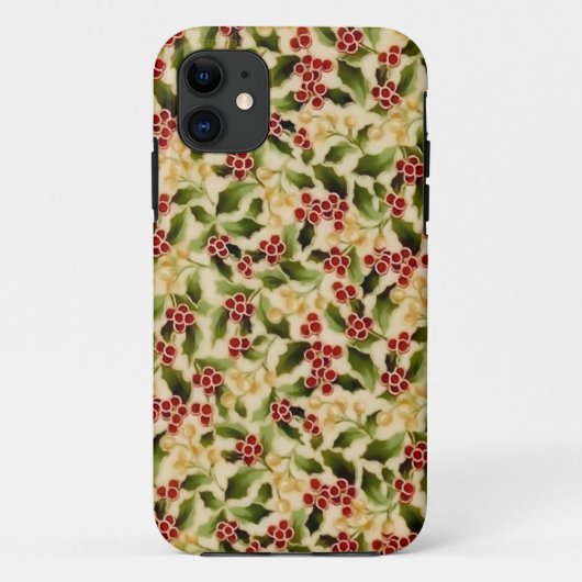 Kerst Holly Telefoon Case (Achterkant)