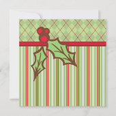 Kerst Holly Uitnodigingen (Voorkant)